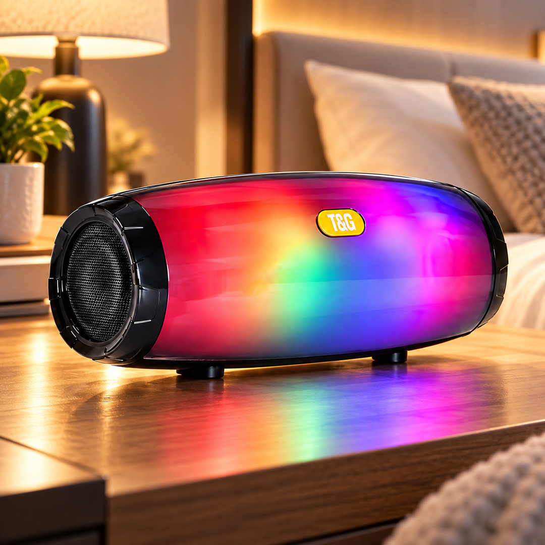 Bluetooth LED Speaker Wireless Portable RGB Light Bass Home Party