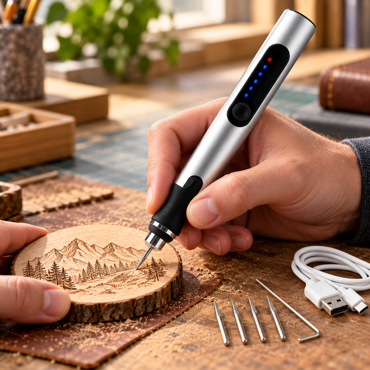 Cordless Electric Engraving Pen Rechargeable Etching Tool Metal