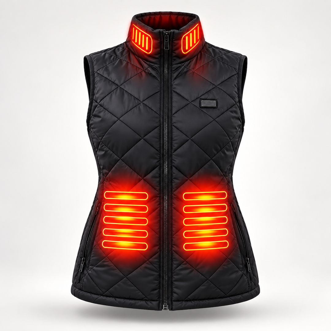 Womens Heated Waistcoat 9 Heating Zones Rechargeable Gilet