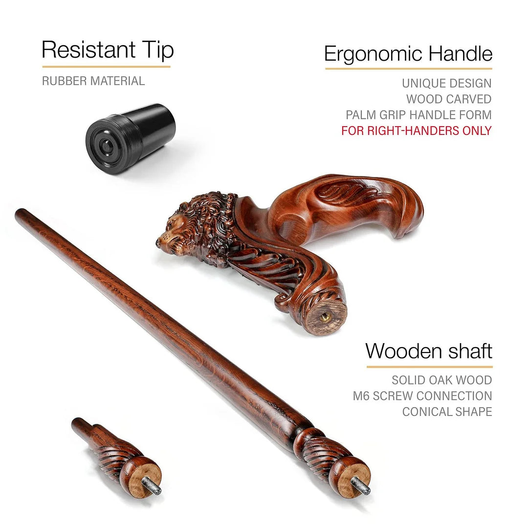 Wooden Straight Walking Cane Adult Mobility Support Stick