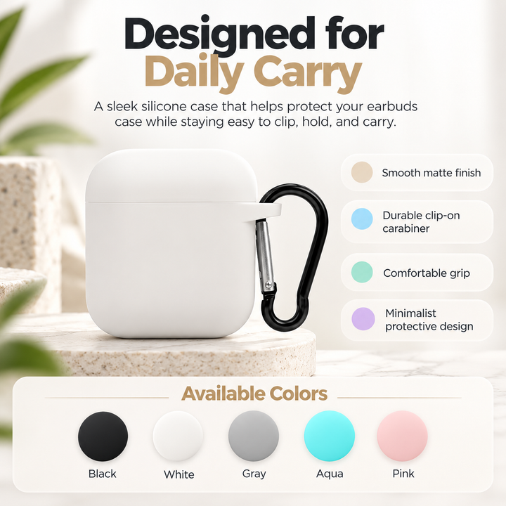 Silicone Protective Case for Wireless Earbuds Shockproof Cover