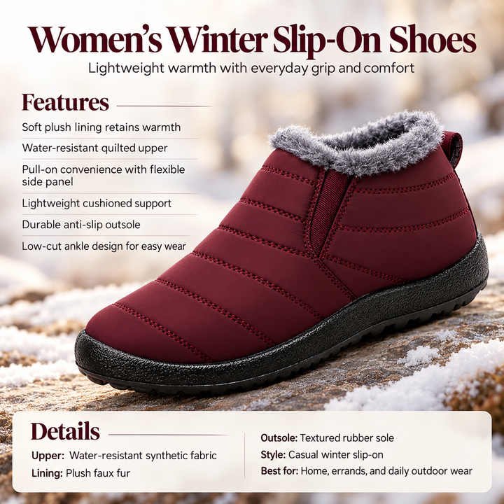 Mens Winter House Slippers Warm Waterproof Indoor Boot Slippers