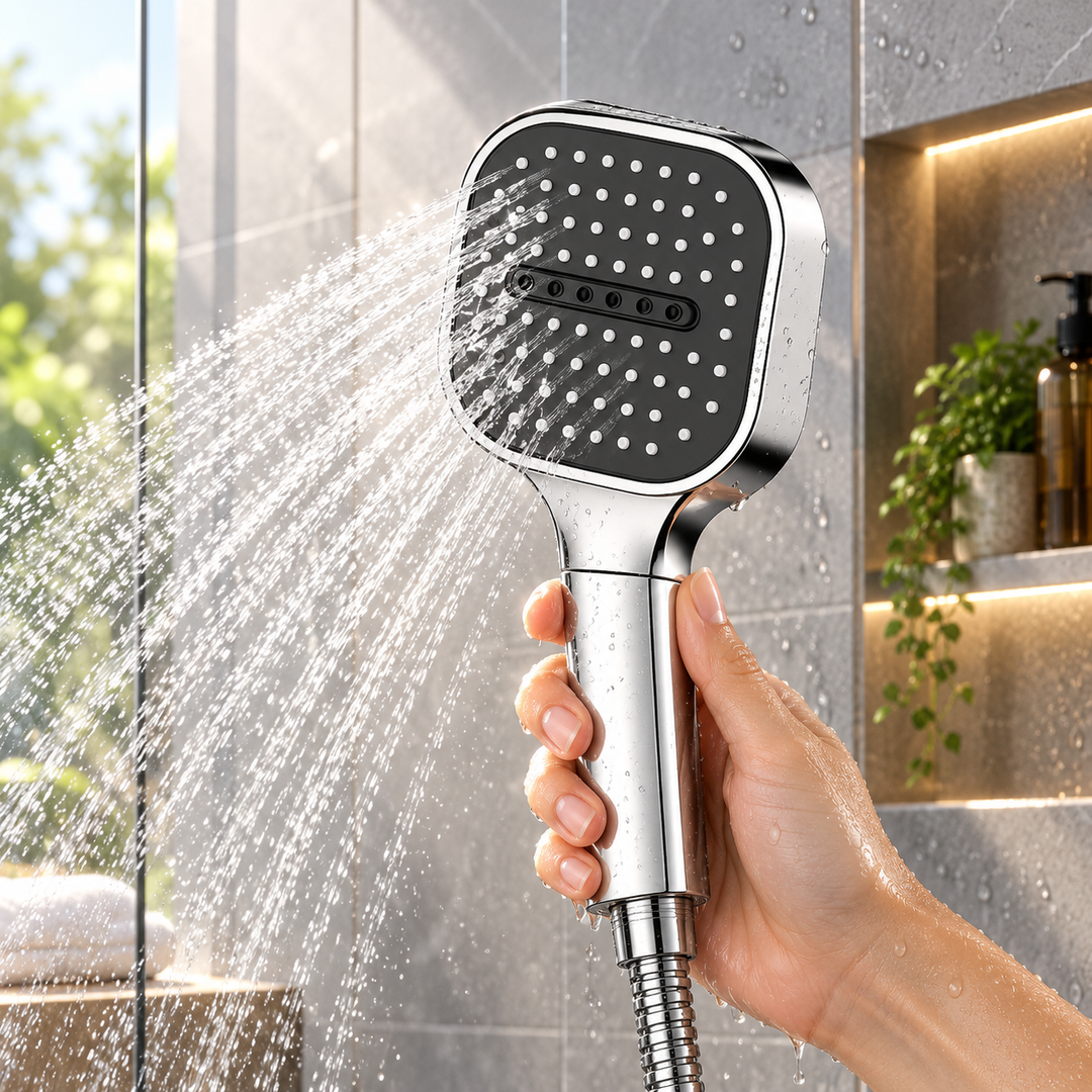 High Pressure Shower Head Filtered Turbo Boost for Skin Hair