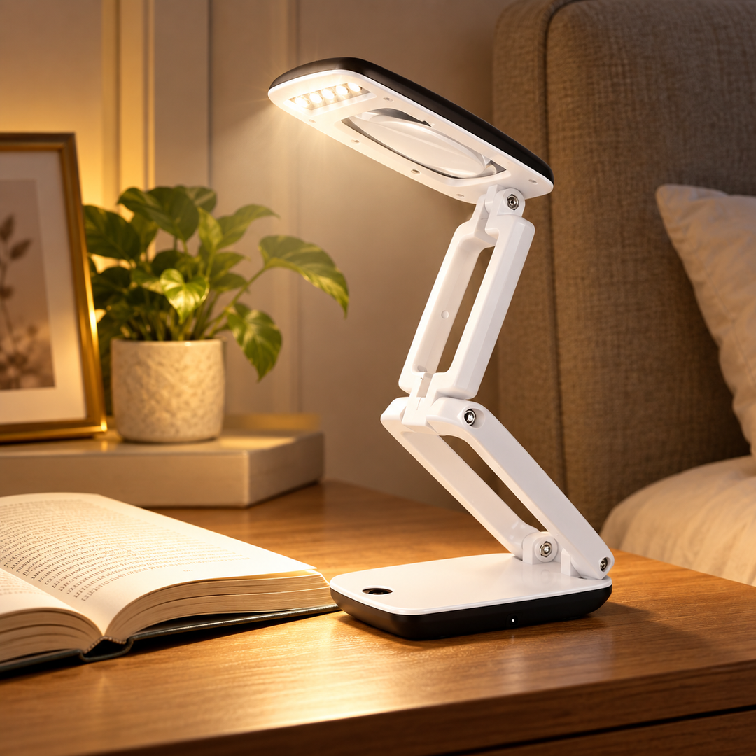 Full Page Magnifier with LED Light and Stand Reading Aid