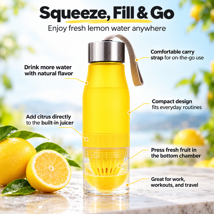 Fruit Infuser Water Bottle BPA Free Leakproof Sports Bottle for Drinks