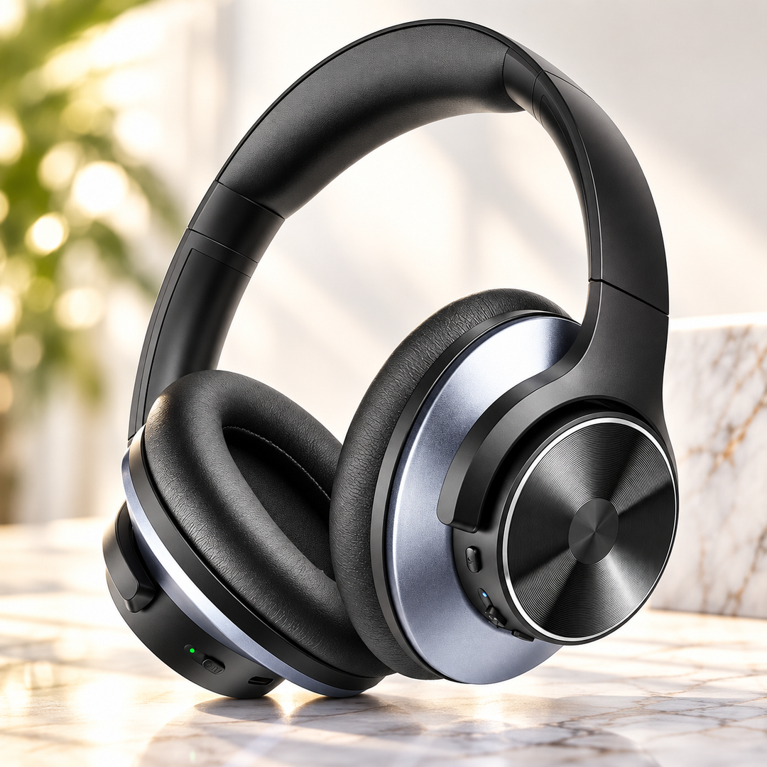 Active Noise Cancelling Wireless Headphones Over Ear Bluetooth