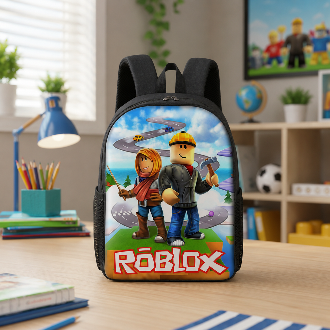 Roblox Boys 3-Piece School Backpack Set with Shoulder Bag &amp; Pencil Case
