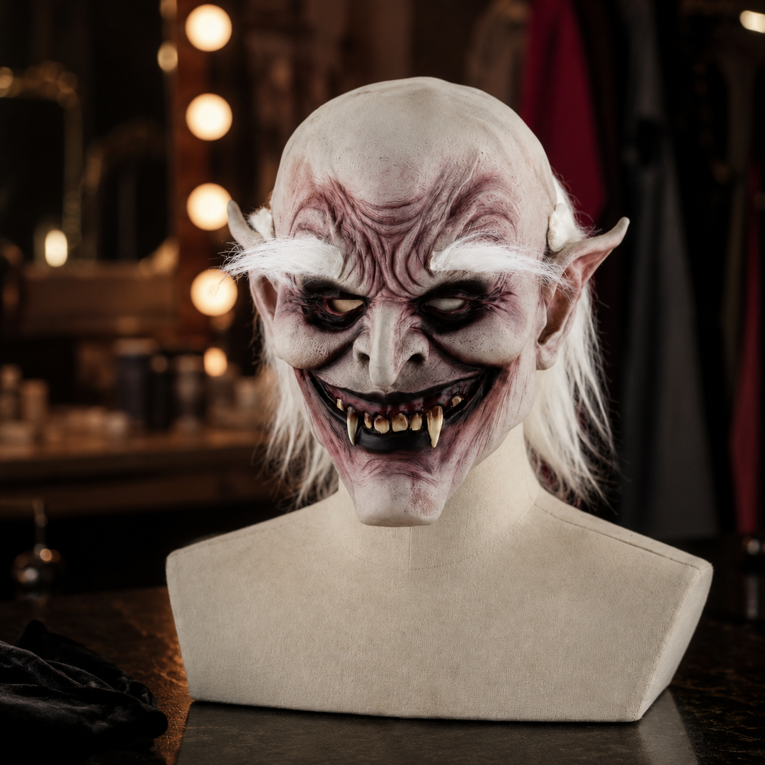 Old Demon Horror Latex Mask Halloween Scary Adult