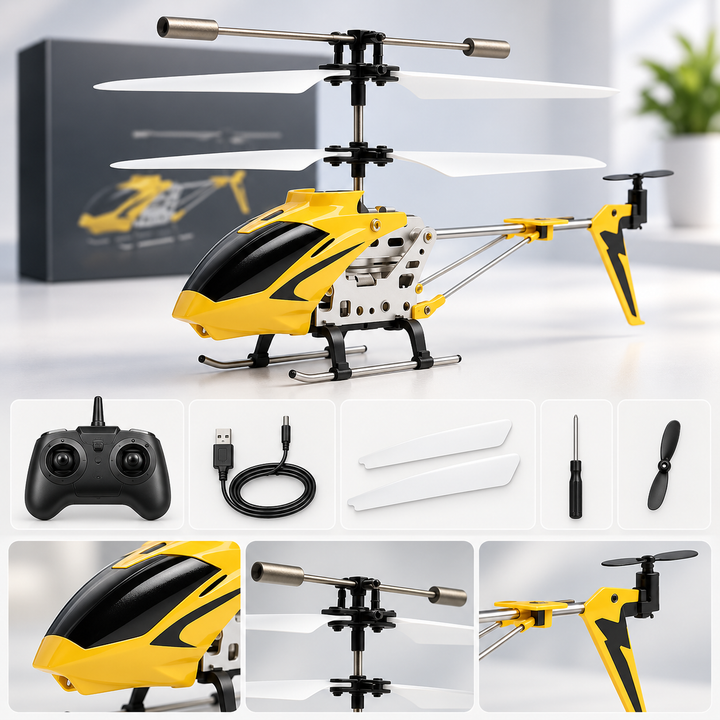 Unbreakable RC Helicopter Mini Gyro Remote Control Toy
