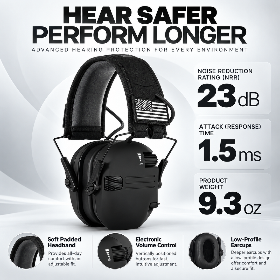 Shooting Ear Defenders Noise Reduction Earmuffs Hearing Protection