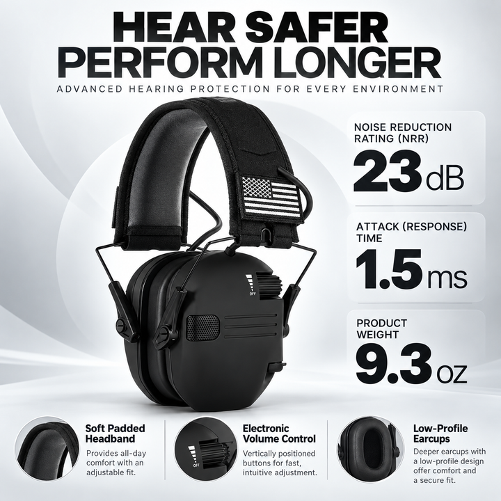 Shooting Ear Defenders Noise Reduction Earmuffs Hearing Protection