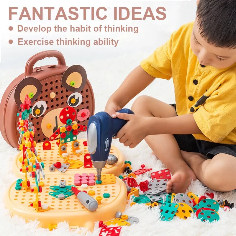 Montessori Educational Toy Tool Set Kids Play Toolbox Kit