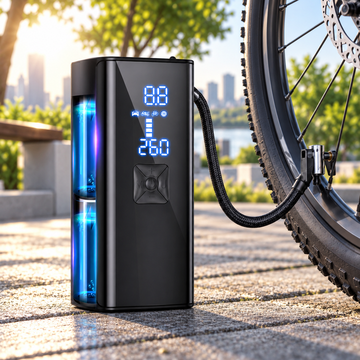 Cordless Tyre Inflator Portable Air Compressor Pump for Car Bike Ball