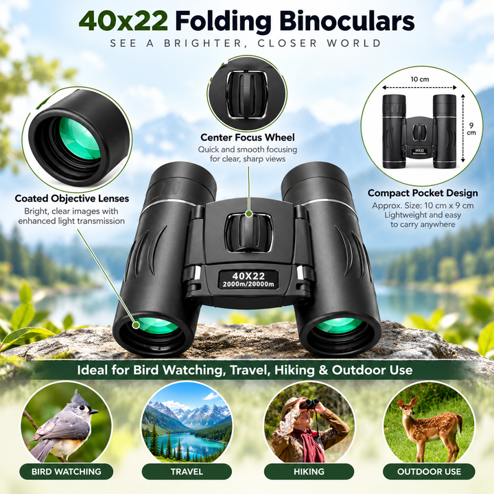 40x22 HD Long Range Binoculars for Bird Watching Stargazing