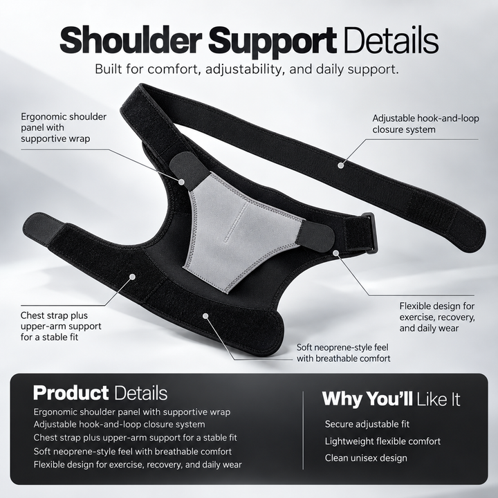 Miracle Shoulder Brace Support for Pain Relief Compression