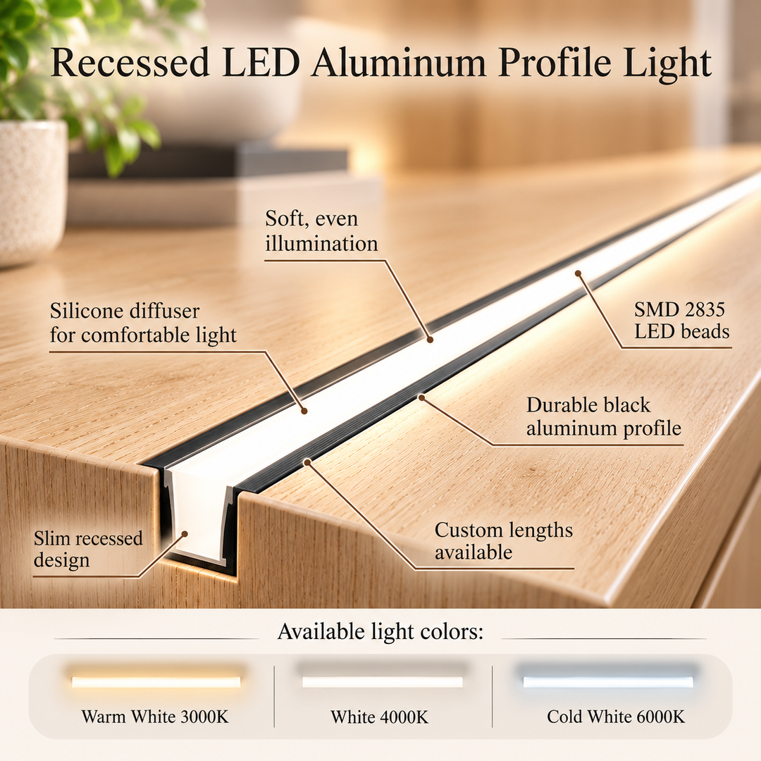 Ultra Thin LED Under Cabinet Light Bar Kitchen Strip Lighting