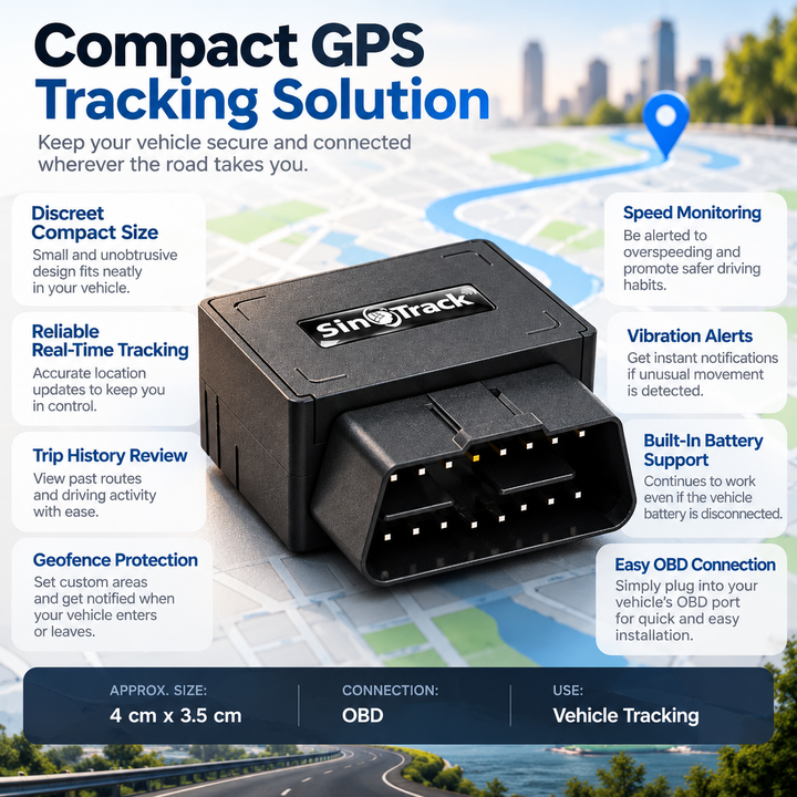 Car Tracker No Subscription OBD2 GPS Plug and Play Real Time
