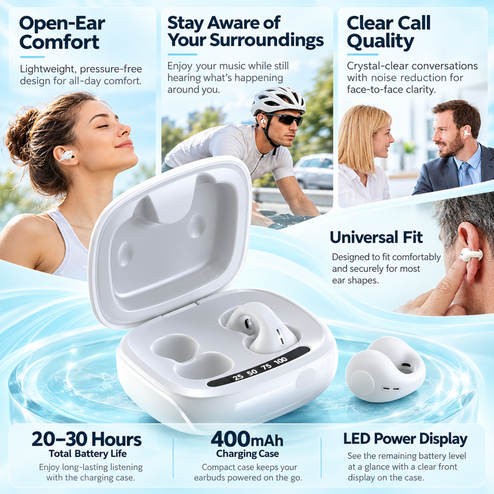 Waterproof Running Earphones Wireless Bluetooth Sport Ear Hooks