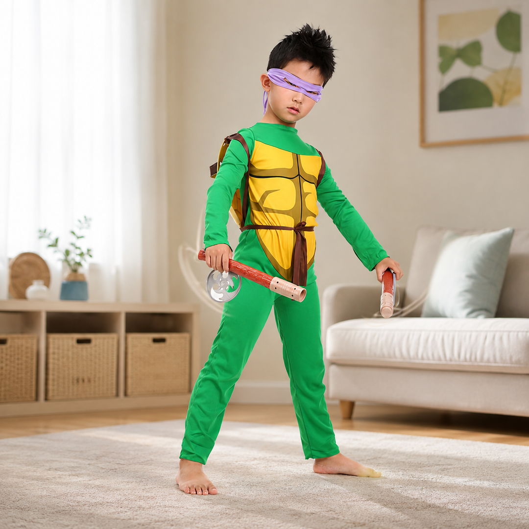 Kids Ninja Turtles Jumpsuit Costume Halloween Boys