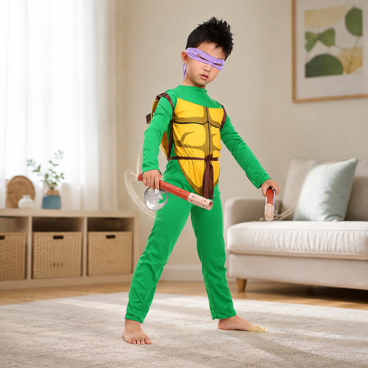 Kids Ninja Turtles Jumpsuit Costume Halloween Boys