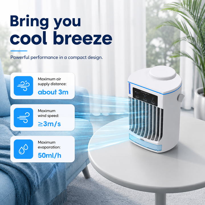 Mini Portable USB Evaporative Air Cooler Fan for Car and Room
