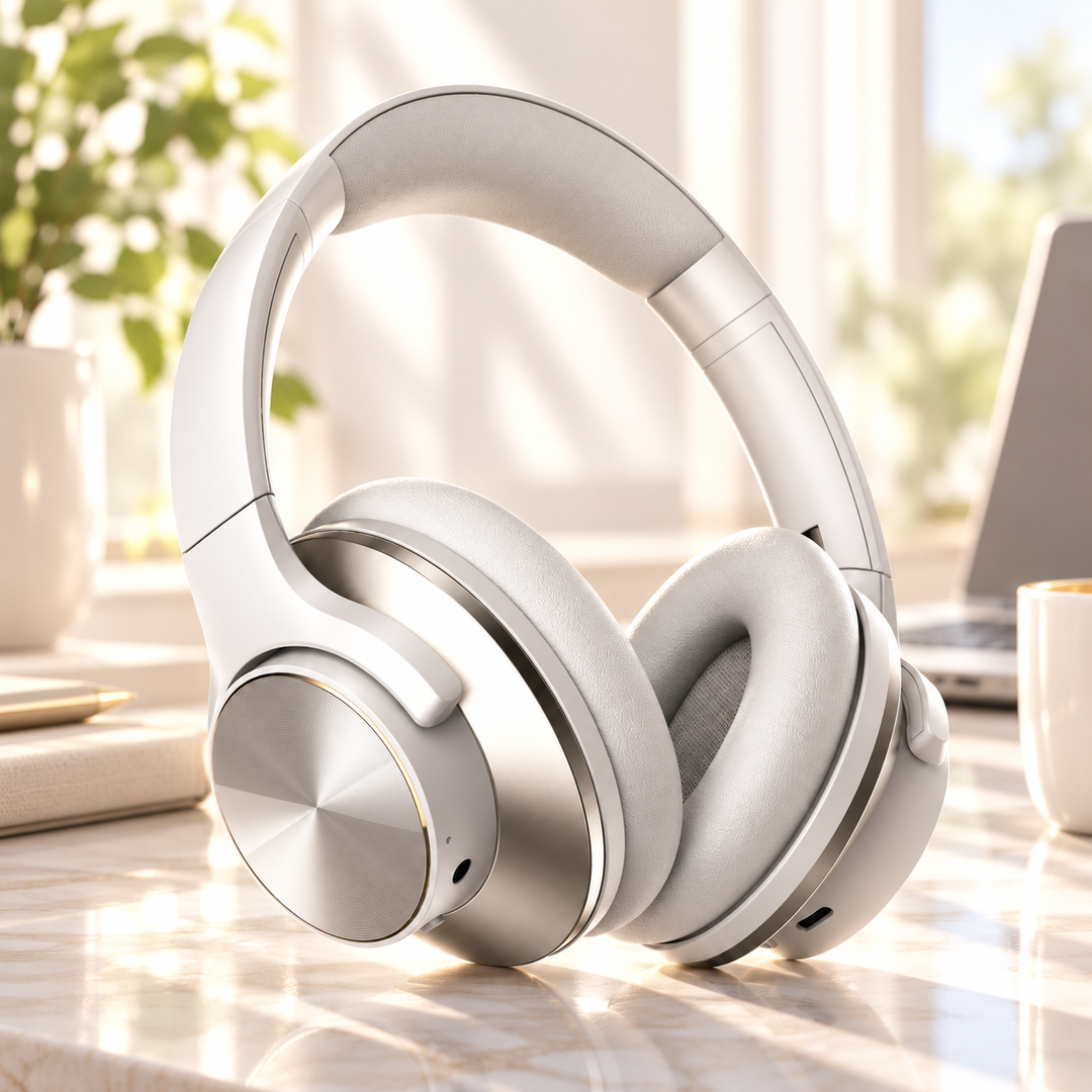 Active Noise Cancelling Wireless Headphones Over Ear Bluetooth