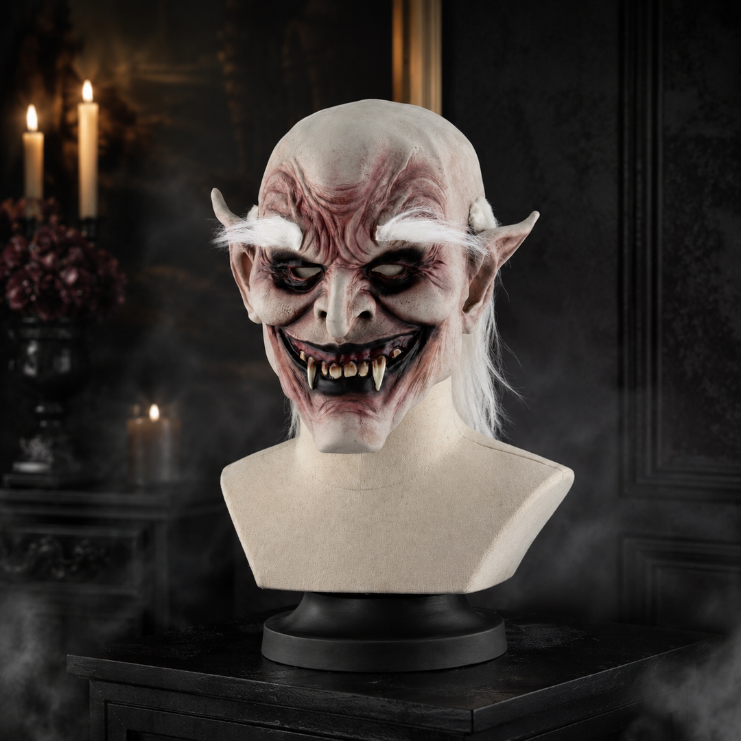 Old Demon Horror Latex Mask Halloween Scary Adult