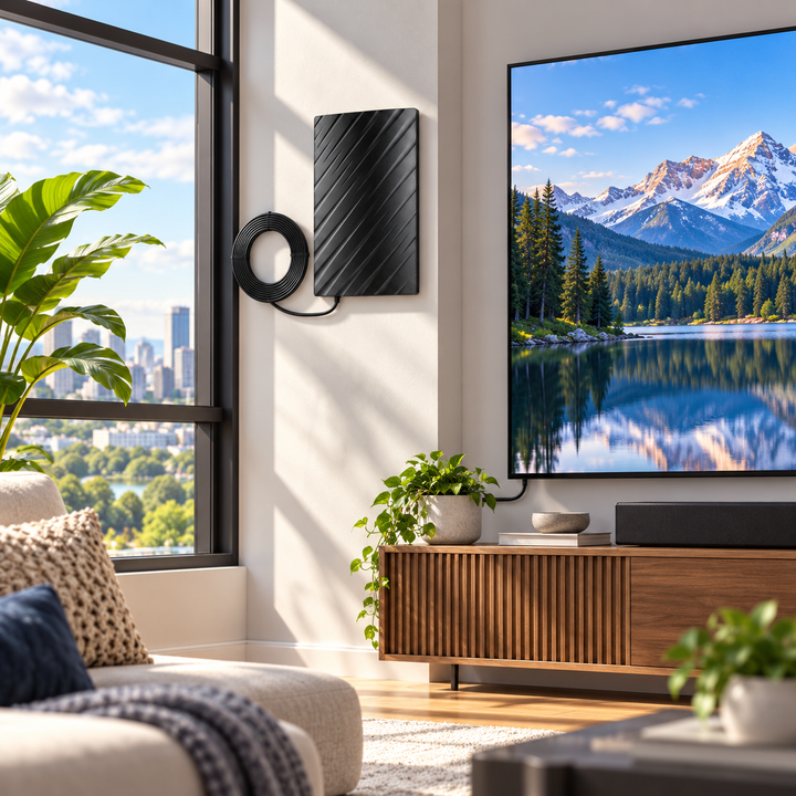 4K Indoor TV Aerial Long Range HD Antenna for Free Channels