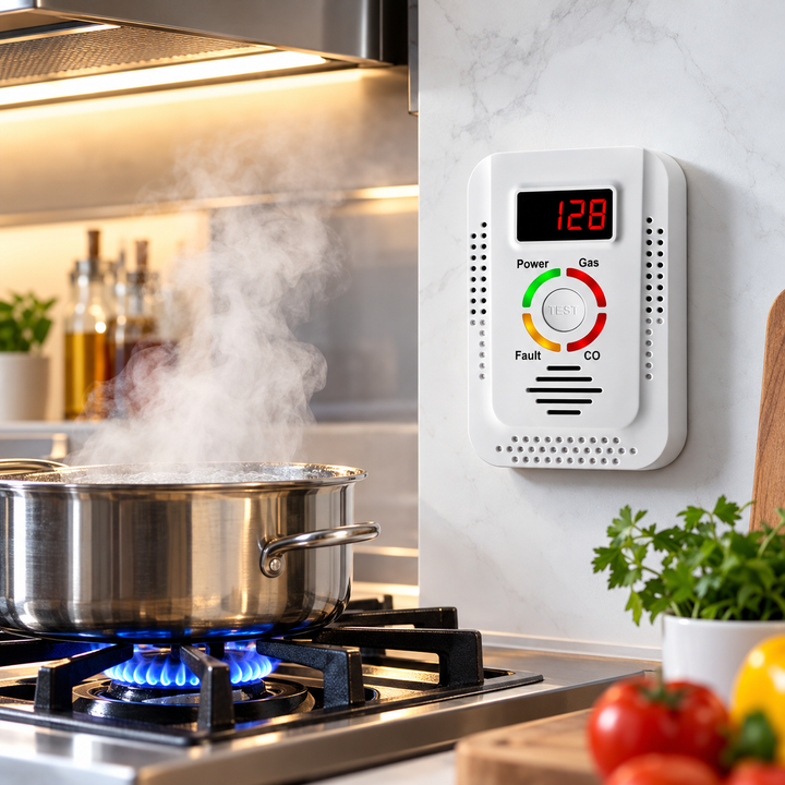 Gas Leak and Carbon Monoxide Detector Alarm for Home Safety