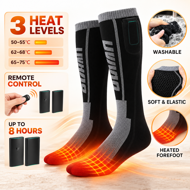 Rechargeable Heated Socks Cold Feet Electric Thermal Warmers