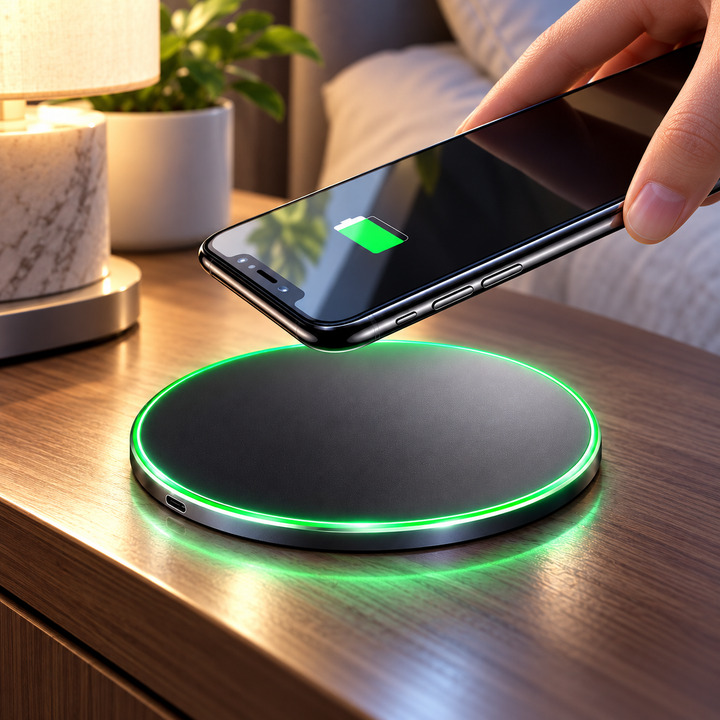 15W Wireless Charging Pad Fast Charger Base for iPhone and Android