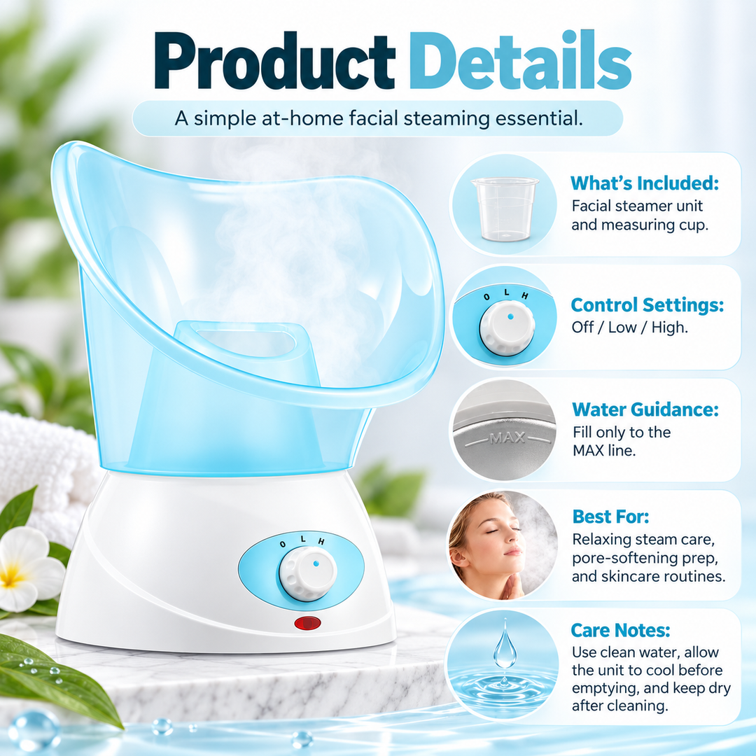 Facial Steamer at Home Warm Mist Face Sauna Skin Care Device