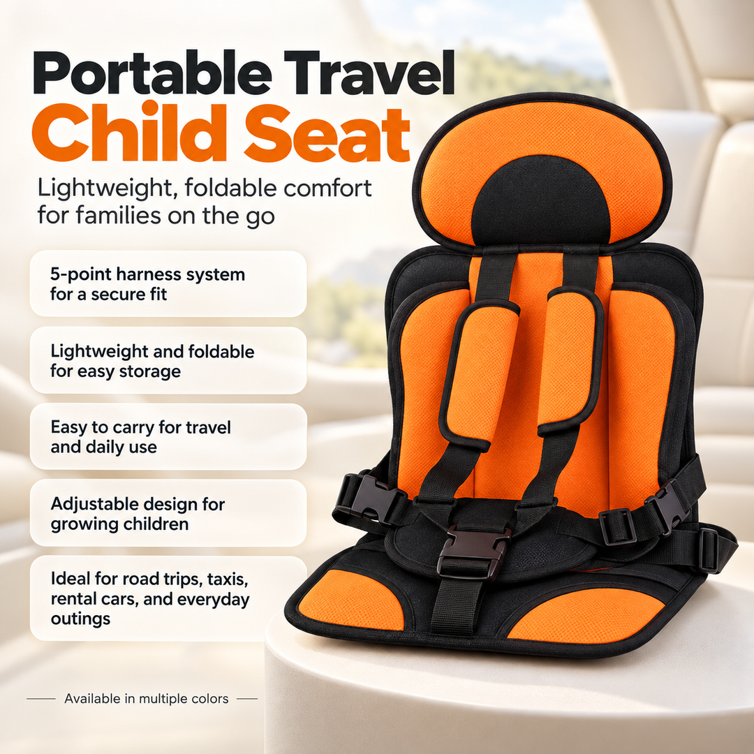 Portable Child Travel Car Seat Safe Foldable Booster
