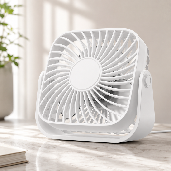 4 Inch USB Mini Portable Desk Fan 3 Speed Adjustable Personal Fan