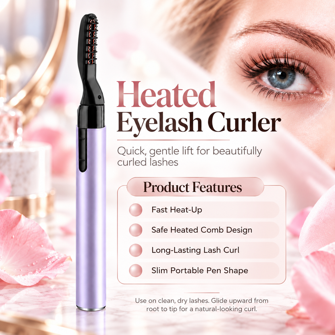 Heated Eyelash Curler Electric Long Lasting Natural Lash Curl Tool