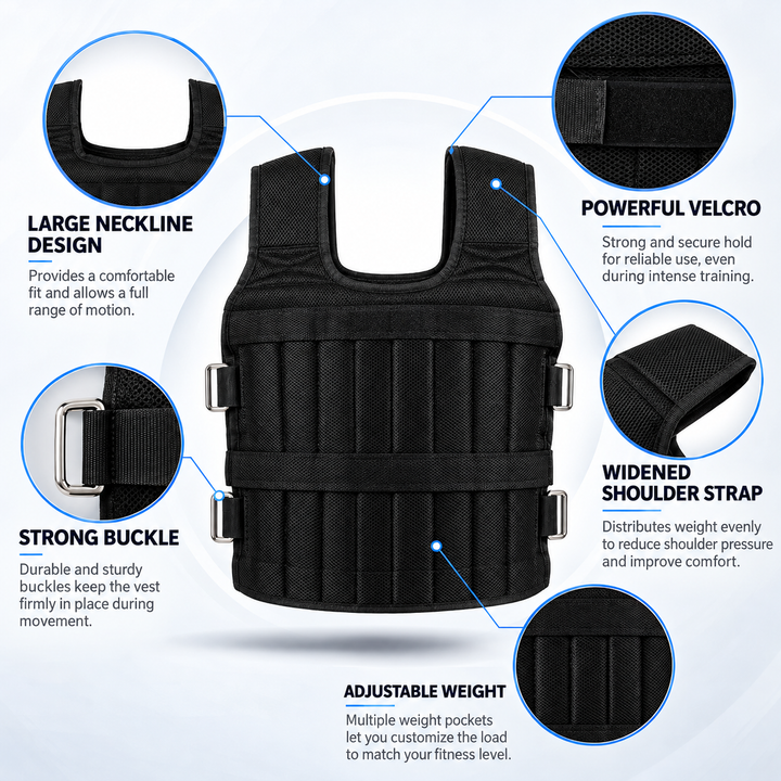 Weighted Vest for Men and Women Adjustable Fitness Training
