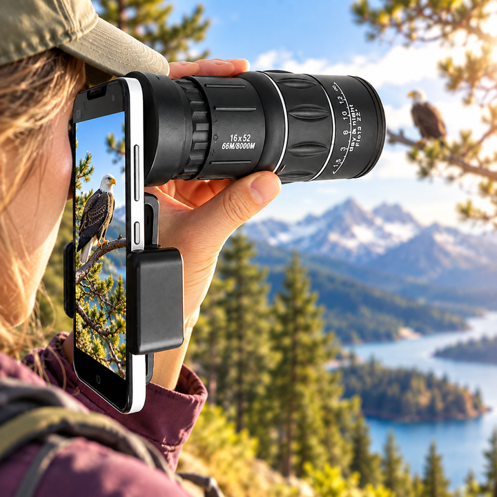 Hiking Monocular HD Digital Telescope Lens Camera for Phone