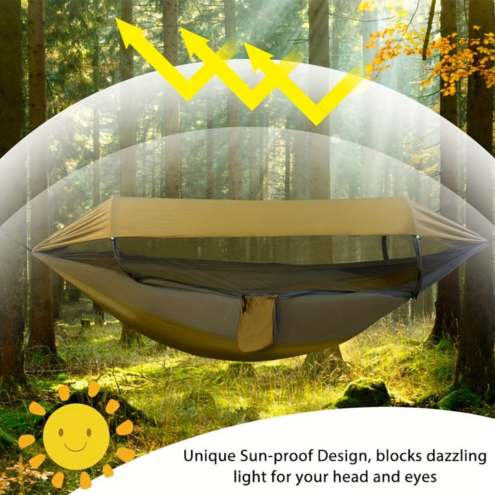 Double Camping Hammock with Mosquito Net Outdoor Sleeping Bed