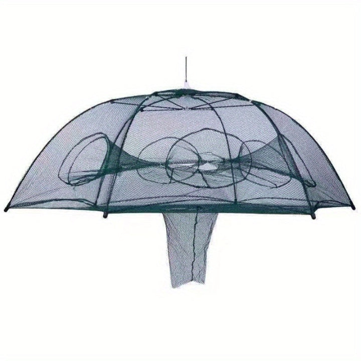 Foldable Polygonal Fishing Cage Net with Six Holes for Minnows Crayfish Crabs