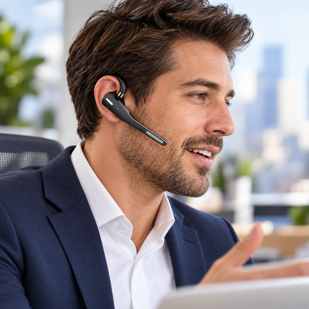Trucker Bluetooth Headset Dual Mic Wireless Noise Cancelling
