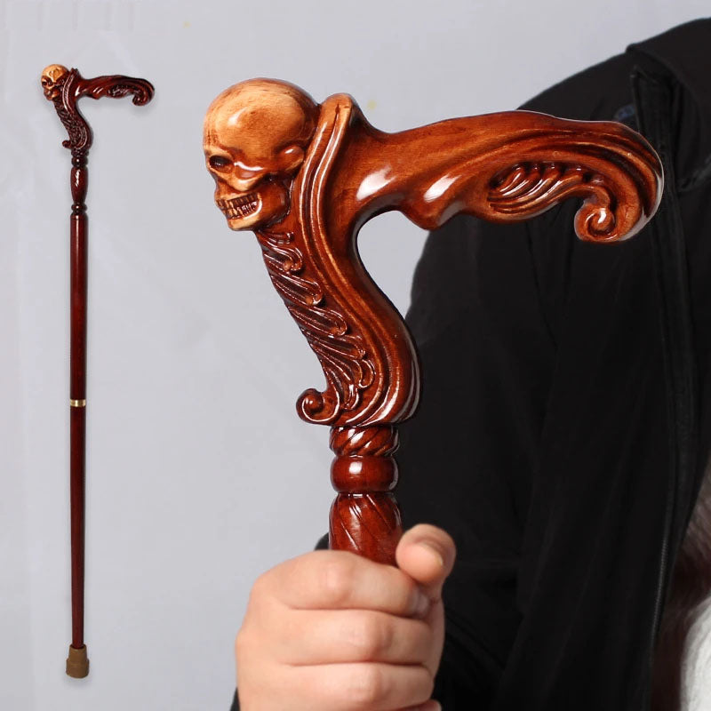 Wooden Straight Walking Cane Adult Mobility Support Stick