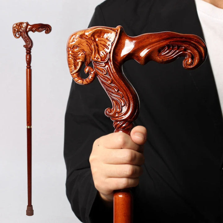 Wooden Straight Walking Cane Adult Mobility Support Stick
