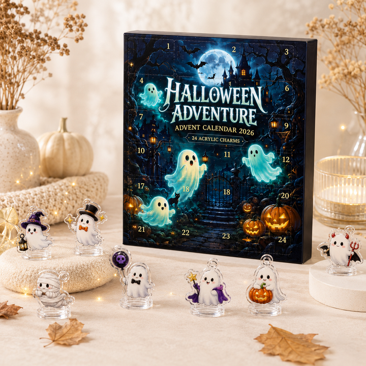 Halloween Ghost Advent Calendar 24 Acrylic Charms