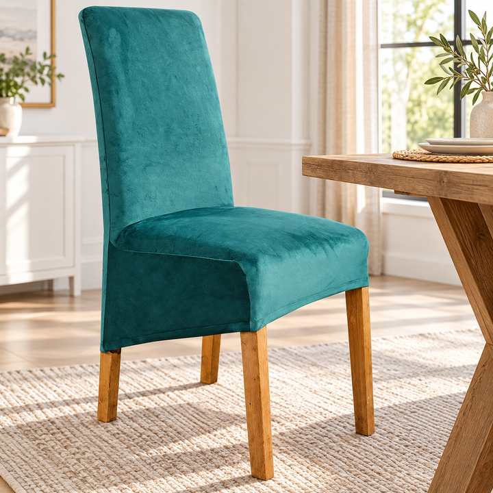 Stretch Velvet Dining Chair Covers Soft Non Slip Seat Protectors