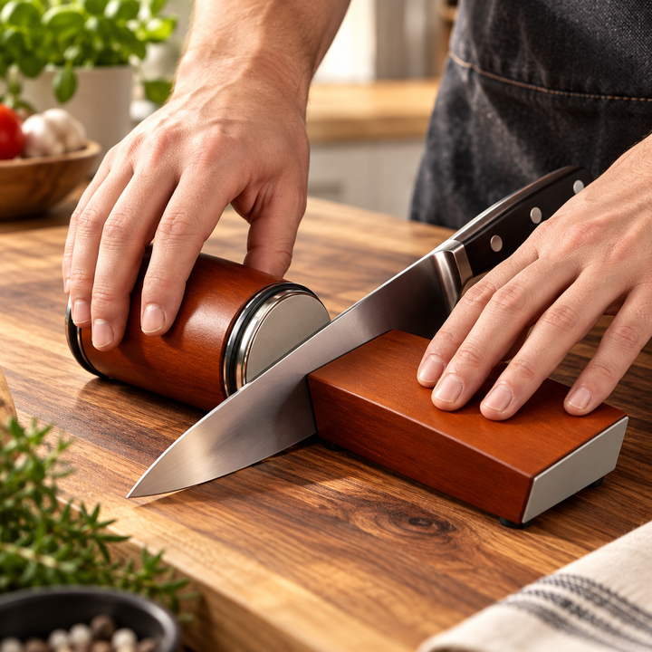 Rolling Knife Sharpener Diamond Disc 400 1000 Grit Kitchen Sharpening