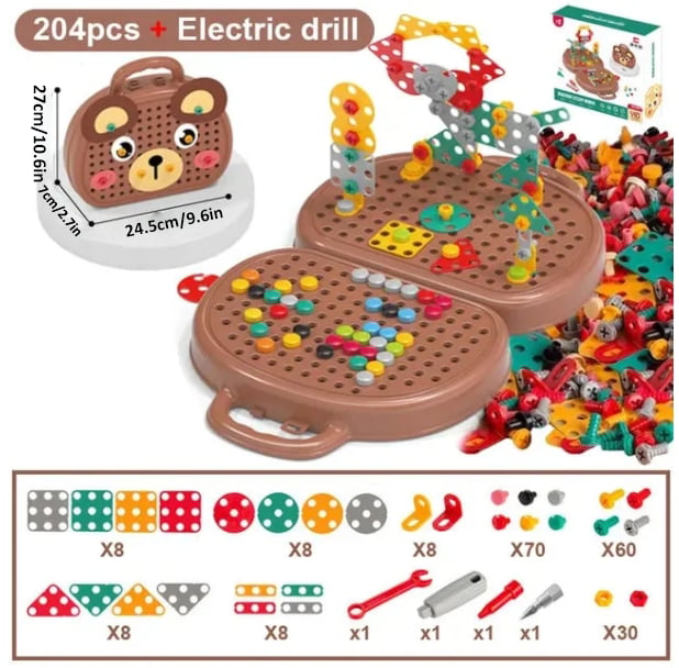 Montessori Educational Toy Tool Set Kids Play Toolbox Kit