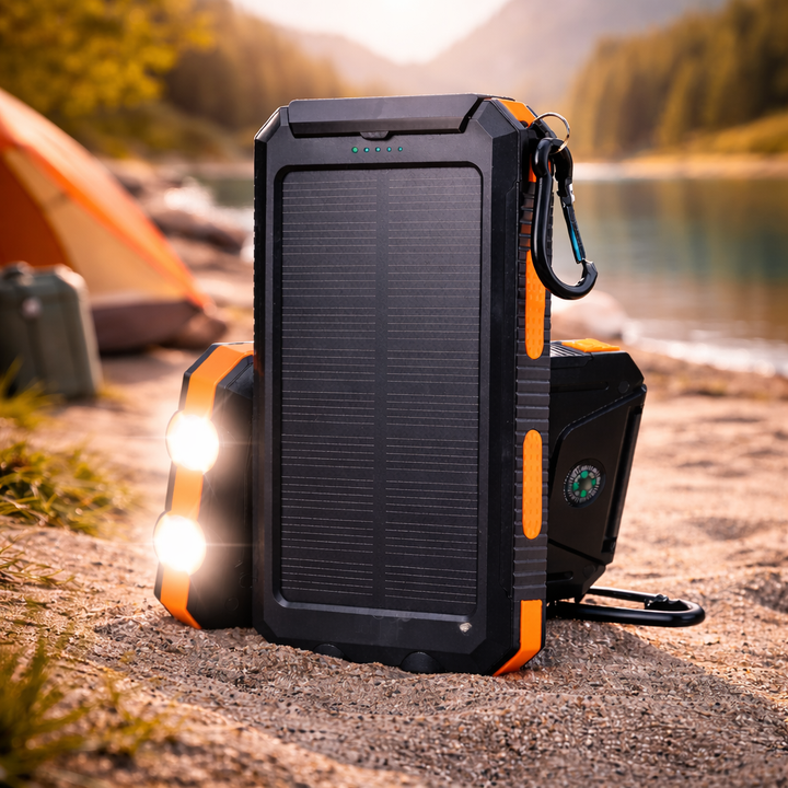 Portable Solar Power Bank 20000mAh Fast Charging External Battery Charger