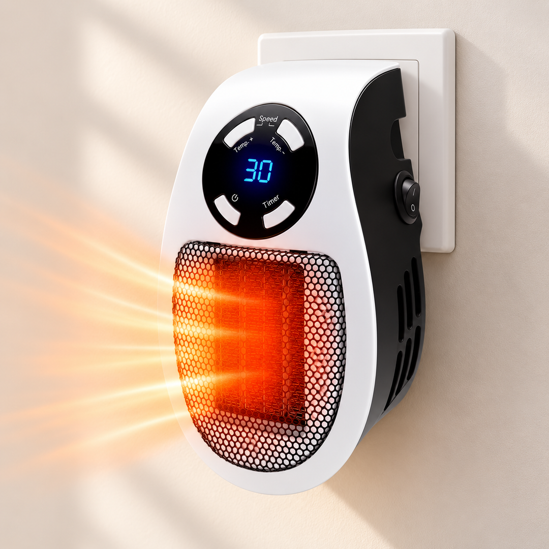 Compact Electric Heater Portable USB Plug In Space Heater