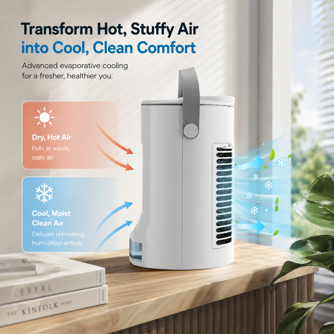 Mini Portable USB Evaporative Air Cooler Fan for Car and Room