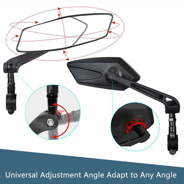 Bike Round Handlebar Mirrors 2 Pack